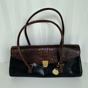 Brahmin, Shoulder Leather Bag, Black and Brown